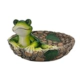 Gartenstatuen Frosch Deko Garten Frosch Figuren, Frosch Gartendeko, Deko Frosch Statue, Tiere Frosch Ornament Gartenfigur Für Außen, Harz Statue Bauernhof Balkon Wohnzimmer Office (Green, One Size)