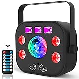 DELIBANG Disco Lichteffekte RGBW UV LED Par, Partylichter mit Discokugel , LED Effektstrahler Unterstützt Sound Aktiviert und Fernbedienung für DJ Hochzeit Club Bar Show