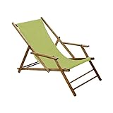 Jan Kurtz Maxx Deckchair Liegestuhl, pistazie Bezug 100% Polyacryl BxHxT 64x98x112cm Gestell Teak massiv