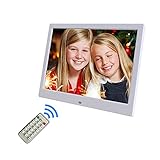 Fotorahmen 1280X800 Auflösung Digitale Bilderrahmen 15 Zoll, Timing-EIN-/Ausschalten, einfach zu bedienen, integrierter 8G/16G/32G-Speicher mit Fernbedienung Kann Uhr, Wecker einstellen und Kalender
