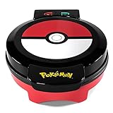 Uncanny Brands - Pokemon Pokeball Maschine zum Erstellen Ihrer Waffeln mit dem Poke Ball - Europäischer Stecker - Typ C (WM1-POK-PK1-EU) - Geschenk Friki - Küche