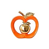 LGYKUMEG Moderne Tischdeko Apple Form zum Stellen Aufsteller,Wohnzimmer Mode Dekoration skulptur, für Dekoration Schlafzimmer Tischdekoration Büro Wohnung Skulpturen Und Statuen,Orange,S