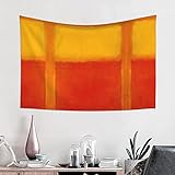 IUBBKI Wandteppich, 102 x 152 cm, Orange und Gelb, Wanddekoration, Wandbehang, langlebige Wand-Tagesdecke für Wohnzimmer, Schlafzimmer