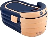 WENNEWU Aufblasbare Badewanne FüR Erwachsene, Freistehende Aufblasbare Badewanne, Mit Faltbarer Tragbarer Funktion, FüR Erwachsene Kinder Aufblasbarer Pool,Orange,160cm