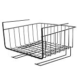 Schrankzubehör Unter Dem Schrank, Aufbewahrungsregal, Unter Dem Regal, Drahtkorb, Hängende Aufbewahrungskörbe Unter Dem Regal, Aufbewahrungsorganisator für Küche, Speisekammer, (Schwarz)
