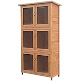 Kleintier-/Kaninchenstall 6 Boxen, Chusui Hasenstall, Kleintierkäfig, Hasenkäfig, Kanninchenhäuser, Kleintierstall, Meerschweinchen Käfig, Kleintierhöhle Für Chinchilla, Holz