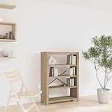 TALCUS Möbel mit 4 Etagen Bücherregal 80x30x110cm Massivholz Akazie