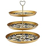 Cupcake-Ständer mit 3 Etagen, modernes geometrisches Glas, Desserttisch, gestuftes Serviertablett für Partys