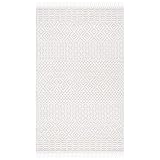 Safavieh Casablanca Shag Collection CSB276A Handgefertigter Boho-Fransenteppich, 91 x 152 cm, elfenbeinfarben
