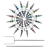 Magische Windmühle aus Metall, 2022 Neu 3D Metall-Windmühle, Skulpturen Bewegen Windmühle Metall Garten Rasenwindspieler, Einzigartige Solar-Wind Spinner für Terrasse Rasen Garten, Größe: 32cm/12.6in