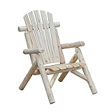 Outsunny Adirondack Gartenstuhl Gartensessel Holzstuhl Hochlehner mit Armlehne Tannenholz Natur 83 x 68 x 101 cm