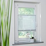 Liedeco Klemmfix-Jalousie, Aluminiumjalousie | Montage ohne Bohren | B 75 cm x H 130 cm | weiß