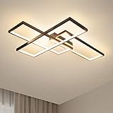 GBLY LED Deckenleuchte Modern Warmweiß Deckenlampe Geometrisch Wandlampe Schwarz Multifunktional Deckenbeleuchtung 35W für Wohnzimmer Schlafzimmer Flur