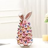 BBASILIYSD Tischplatte Kunstharz Hasenbaum, Osterdekorationen für das Zuhause Indoor Frühling Zuhause Schlafzimmer Büro, Ostergeschenke für Teenager Jungen Mädchen Erwachsene