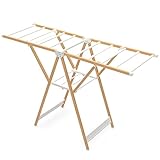 Rozhuhro House Care Wäscheständer, höhenverstellbar Standtrockner Trocknen und Stabiler Wäscheturm, klappbarer Standtrockner, für Innen und Draußen,Spruce White