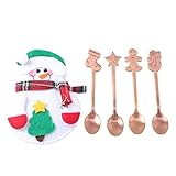 5 Stück Primär – for Tisch, Küche, Besteckbeutel, Zuhause, Mini, Weihnachten, Mischen, Urlaub, Edelstahl, Party, Gold, tragbar mit Geschenken, Rose, Geschenk, Besteck, Stahlbesteck, SpooSoup-Zubehör K