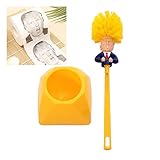 Klobürste Trump Klobürste mit Halter, Gag-Geschenk Puppe for Badezimmer Intensivreinigung Make Your WC Great Again Toilettenbürste (Color : B)