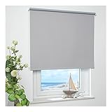 ourdeco® Rollo, Seitenzugrollo | Farbe hellgrau/Verdunkelnd, Abdunklung | Bestellgröße 242 x 180 cm (BxH)