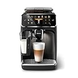 PHILIPS Series 5400 Kaffeevollautomat – LatteGo Milchsystem, 12 Kaffeespezialitäten, Intuitives Display, 4 Benutzerprofile, Schwarz (EP5441/50)