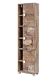 Schildmeyer Edia Hochschrank 140037, panamaeiche Dekor, 50 / 23,3 / 167,6 cm