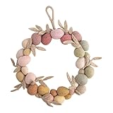 Èn Gry & SIF Osterkranz I handgemachter Türkranz aus Filz, fair-Trade I Kranz zum Aufhängen als Osterdeko I ⌀ 26cm