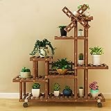 OHWODA 7-lagiges Pflanzenregal, Blumentopf mit Mehreren Halterungen, Aufbewahrung von Blumentöpfen in Mehreren Szenen, dekoratives Regal mit Rädern Everything is fine
