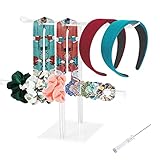 VAIAV Scrunchie Halter Haargummi Halter Acryl Schmuckständer Haarreifen Organizer Aufbewahrung T-Bar Display Halter für Mädchen Frauen Geschenk
