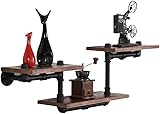 Schweberegale Wandregale Leiterregal Industrieregal Bücherregal aus Schmiedeeisen Küche Wandbehang Lagerregal Tragkraft 30 kg Schränke, Gestelle und Regale (Farbe: Schwarz, Größe: 90 * 20 *