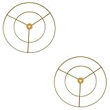 DOITOOL 2 Stück Kronleuchter-Schirm Deckenlampenschirm Hängeleuchte Vintage-Rahmen Rahmen Lichtlampe Eisenring Draht Lampenschirm Rahmen Lampenschirm Kronleuchter Halterung