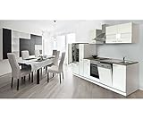 respekta Küche Küchenzeile Küchenleerblock Leerblock 310cm Korpus & Front weiss