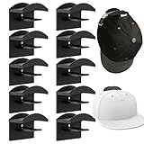Selbstklebende Huthaken, 10 Stück Hutablage für die Wand Hutaufbewahrung Huthalter Cap Halterung Wand Selbstklebende Hut-Organizer für Verschiedene Mützen, Schlüsselanhänger, Kopfhörer, Schals (1)