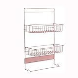 Kühlschrankregal Seitenregal Seitenwandhalter 2 Schichten Multifunktionales Küchenzubehör Haushalt Mehrschichtige Kühlschrankorganisation Aufbewahrungsregale (Farbe: Schwarz) (Rosa)