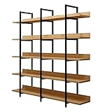 Bücherregale Bücherregal Regal Bücherregal Wand Wohnzimmer Fußboden mehrschichtige Regalschrank geschichtete Regal Display Rack Stahl Holz Schmiedeeisen Kunst Bücherregale Standregal ( Color : 02 )