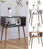 VCM Nachtschrank Beistelltisch Konsole Boxspring Nachttisch Singol M Honig-Eiche