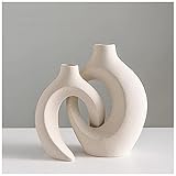 Blumenvase Modern Heimdekoration,Keramik Schwarze Vasen Schlicht,Elegant Vase Pampasgras für Schlafzimmer/Heimdekoration/WohnzimmerzubehöR