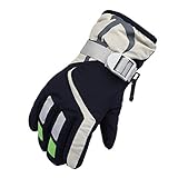 Skihandschuhe Kinder Wasserdicht Jungen Mädchen Fäustlinge Winddichte Winterhandschuhe Fahrradhandschuhe Warme Fleece Laufhandschuhe Sporthandschuhe für Rodeln Snowboard Skifahren Radfahren Wandern