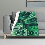 LOKGIE Tropische Bananenblätter, Flanell-Fleece-Überwurfdecke, 81 x 122 cm, weiche, gemütliche flauschige Decken für Bett, Couch, Sofa (Reisen/Einzel)