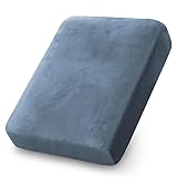 Sofa Sitzkissenbezüge, Samt Stretch, Full Wrap Universal Sofa Kissenbezug Ganzjahres Universal Weicher, Hautfreundlicher Ersatz Sofa Sitzkissen (Grau-Blau, 1-Sitzer)