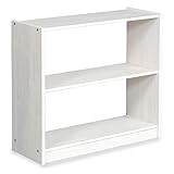 IDIMEX Standregal mit 3 Böden, praktisches Bücherregal aus massiver Kiefer in weiß, Schlichtes Büroregal aus Massivholz