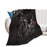 Harley Davidson Kuscheldecke Fleecedecke,3D Flauschige Weich Und Warm Microfaser Leichte Plüsch Wohndecke Sofadecke/Tagesdecke Für Sofa Und Bett 40x50in(100x130cm)