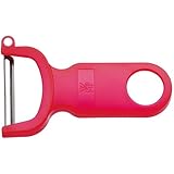 WMF Gourmet Sparschäler Pendelklinge 11 cm, Gemüseschäler einschneidig, Pendelschäler, Kunststoff, spülmaschinengeeignet, Kartoffelschäler, rot