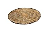 Calaisio Rattan-Platzset, rund, mit Schildkrötenperlen