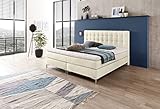 WELCON boxspringbettenshop24.de - Boxspring Bett Rockstar Luxus Boxspringbett 180x200 Härtegrad H3 in beige inkl. Topper - über 1000 Taschenfedernkerne Thermisch vergütet