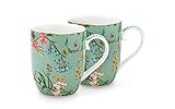 PiP Studio Set/2 Mugs Small Jolie Flowers Blue 145ml