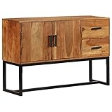 JUNZAI Sideboard, Kommode Schlafzimmer, Komodenschrank, Möbel Schlafzimmer, Sidebordmöbel, Braun 110x30x70 cm Massivholz Akazie