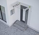 Seitenteil Wind- und Regenschutz für Vordach Klarglas 200 x 80 cm 9,14mm VSG