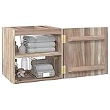 Tidyard Wand Badschrank Waschbeckenunterschrank Waschtisch Badmöbel Unterschrank Massivholz Teak 41x38x40 cm