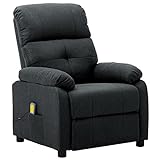 Hommdiy Fernsehsessel Relaxsessel Sessel mit Schlaffunktion TV Sessel mit 6 Massageprogrammen Dunkelgrau