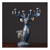 ENtele Skulptur Deko Modernes Harz Elch Statue Dekoration Büroschreibtisch Büste Hirsch Kopf Skulptur Dekor Ornament Kreative Handgemachte Tierstatue Dekorative Ornamente Deko Statuen