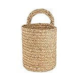 IUNSER Korb, Blumen, Pflanzen, Wandkorb, Dekoration, hängende Aufbewahrungskörbe, kleine Algen, gewebt, Schrank, Aufbewahrungskörbe, hängendes Seil Blumenkübel Groß (Khaki, One Size)
